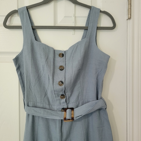 Japna Jumpsuit Cotton Linen Blend M Aloe NWT - Picture 2 of 12